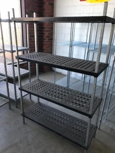 Cool Room Shelving Mantova 1200Lx450Dx1800h ABS Tuff Shelf 4 Tiers - Picture 1 of 7