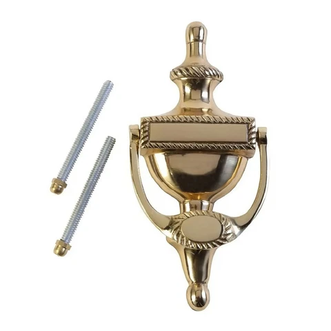 Georgian Door Knocker Polished Brass Cover