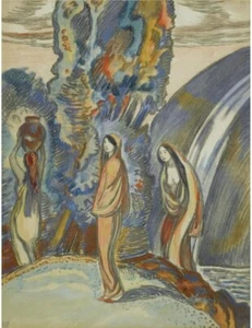 Women by a Spring by Ludwig von Hofmann 1914 Symbolist Art Nouveau Art Print - Picture 1 of 2