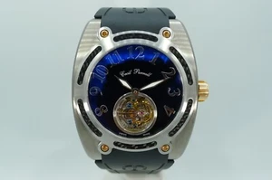 CECIL PURNELL HAMBERGE 8000 TITANIUM CARBON 18K GOLD SWISS 46MM TOURBILLON 80M - Picture 1 of 9