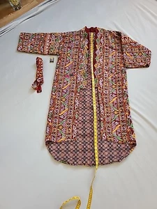 UZBEK CHAPAN, vintage suzani style cotton coat, handmade uzbek robe, Uzbekistan - Picture 1 of 9