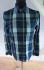Penguin Heritage Slim Fit Mens Turquoise Checked Shirt Size M
