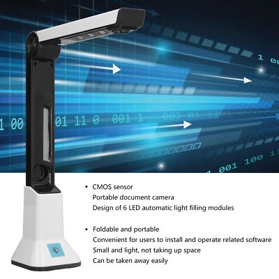 8MP USB2.0 High Definition Overhead Scanner Foldable Document Camera A4 Format - Image 1 of 4