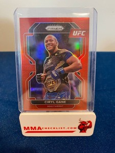 2022 Panini Prizm UFC #101 Ciryl Gane Red /299