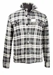 C'N'C (Costume National) thinsulated shirt/blouson off white/grey check - Picture 1 of 6