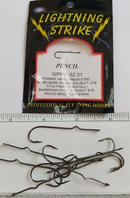 WAPSI  10 hooks   " POPPER HOOKS "  Size : 01   Pencil - Image 1 of 2