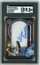 STEVE CARLTON 2020 Topps Tribute Autographs Purple #TA-SC 9/50 SGC 9.5 Mint+