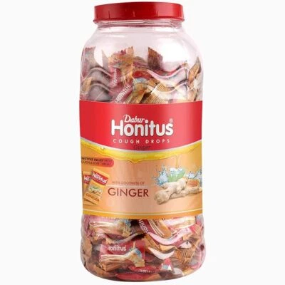Gotas para la tos Dabur Honitus, jengibre (100 comprimidos - 250 g) Foto 1 de 2