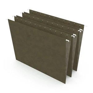 MyOfficeInnovations Hanging File Folders Letter Size Standard Green 25/Box - Picture 1 of 5
