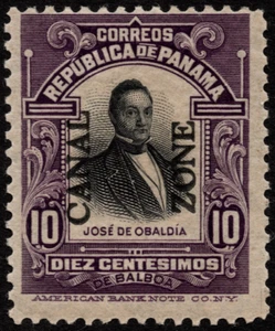 Canal Zone Stamp Scott #41 Mint - 10 Cents Violet & Black w Type II Overprint - Picture 1 of 1