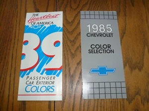 1985 1989 Chevy Factory Exterior Color Chip Paint Samples - Two Years - Picture 1 of 2