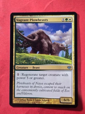 2009 Magic The Gathering Conflux #129 Vagrant Plowbeasts, UC, NF, cd1 - Image 1 of 3