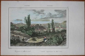 1835 print VIEW OF PALERMO FROM MONREALE, SICILY, ITALY, #23 - Picture 1 of 1