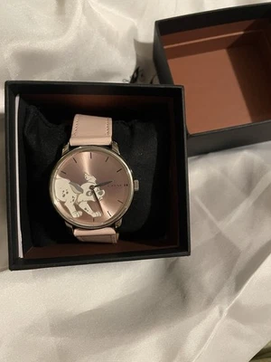 Reloj Coach X Disney 101 Dálmatas Cuero Rosa USADO Foto 1 de 4