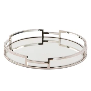 Fink Edelstahl Spiegeltablett Ø 40 cm Deko-Tablett verspiegeltes Serviertablett - Bild 1 von 3