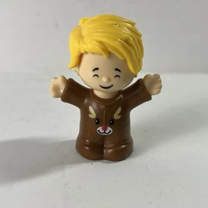 Fisher Price Little People Weihnachten Rentier PJ's blonde Haare Junge Eddie - Bild 1 von 4