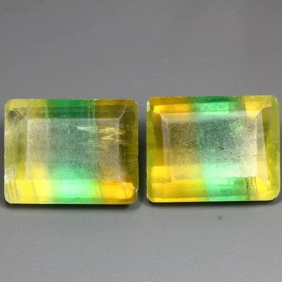 49.22 CTS_UNIQUE RARE GEMSTONE_100 % NATURAL UNHEATED BI-COLOR FLUORITE_BRAZIL - Image 1 of 3