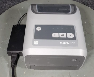 Zebra ZD42042-C01M00EZ Thermal Transfer Barcode Label Printer  w/ Power Supply - Image 1 of 4