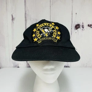 Gorra de campeones de la Copa Stanley de los Pittsburgh Penguins 1991 de colección - Imagen 1 de 5