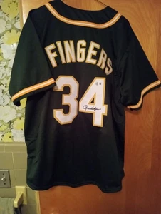 Rollie Fingers Signed Jersey Beckett COA (3W007179) - Picture 1 of 5
