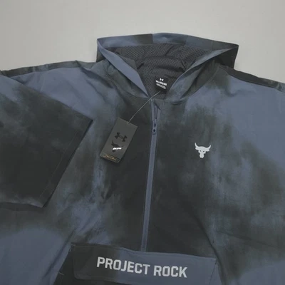 Under Armour Project Rock Warm Up Jacket Size 3XL 1/2 Zip Hooded Short Sleeve - Image 1 of 4