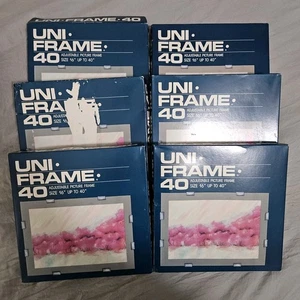 (6) Uni-Frame 40 Mehrzweck Wiederverwendbar Verstellbar Bilderrahmen 16" bis 40" Neu aus altem Lagerbestand - Bild 1 von 5