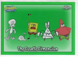 2025 Topps Chrome SpongeBob #163 The Doodle Dimension rifrattore alga verde - Foto 1 di 2