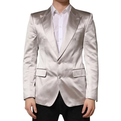 Blazer DOLCE & GABBANA Plateado SICILIA Chaqueta de un solo pecho IT48/US38/M 4130usd Foto 1 de 4