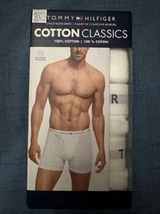 TOMMY HILFIGER 3 PACK BOXER MEN COTTON CLASSICS BRIEF SIZE LARGE - Picture 1 of 4