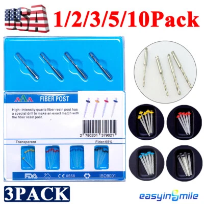 65% Fider Dental Endo quartz Fiber Resin Post Screw Glass Pile 1.2/1.4/1.6/1.8MM - Image 1 of 4