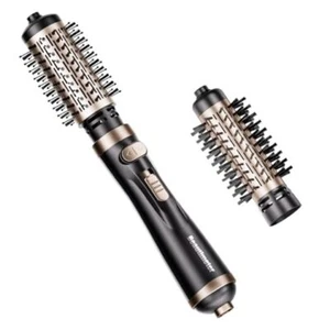 3-in-1 Hot Air Styler: Rotating Blow Dryer Brush with 2-Inch and Black & Gold - Picture 1 of 7