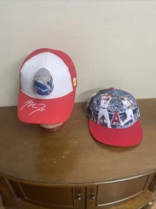 MLB Anaheim Angels Mike Trout #27 3D Stuffed Fish Hat Cap SGA Strap Back + One - Picture 1 of 11