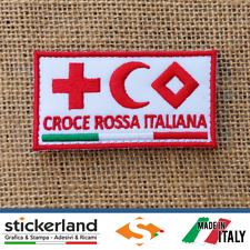 Toppa Toppe Patch Croce Rossa Italiana Internazionale CRI con velcro