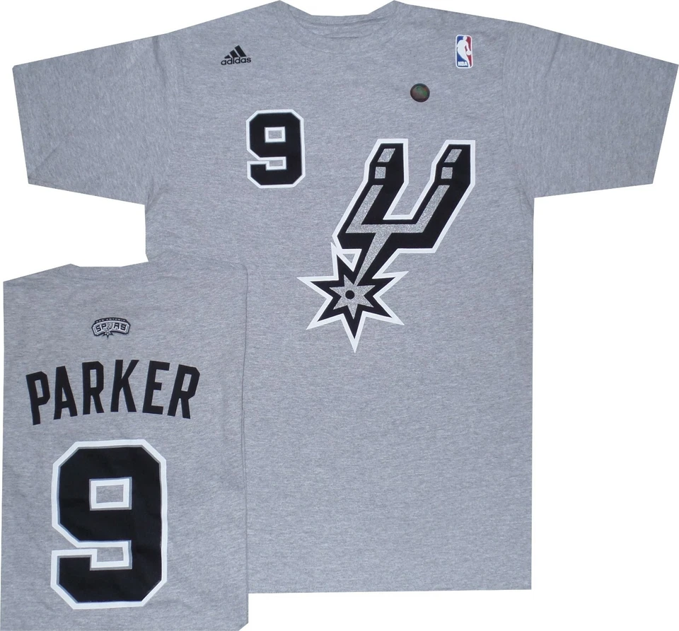 San Antonio Spurs Тони Паркер Adidas серый альтернативный ретро футболка новый - Изображение 1 из 1