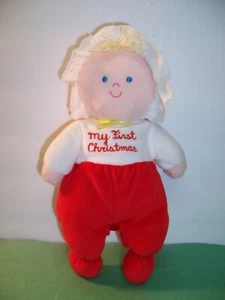 EDEN - My First Christmas Baby Doll - VELOUR Plush 10" EX.  - Picture 1 of 5