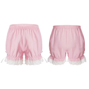 Kids Girl's Elastic Waistband Loose Lace Trim Victorian Pantaloons Bloomers - Picture 1 of 56