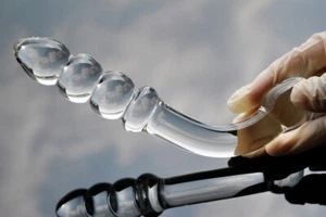 Adult-Crystal-Glass-G-spot-Dildo-Pleasure Wand-Anal-Plug-Massager-Women-Sex Toys - Picture 1 of 12
