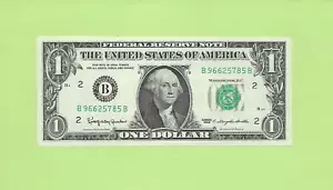 1963 ..UNCIRC $1 B 9662 5785 B .... 1963 $1 B-B HIGHER SERIAL NUMBER - Picture 1 of 2