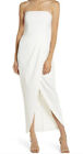 WAYF The Angelique Strapless Tulip Gown Dress Ivory Sz Small