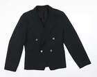 DorothyPerkins Womens Black Polyamide Jacket Suit Jacket Size 10