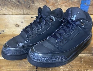 Nike Air Jordan 3 III schwarz Cat 136064 002 2007 Gr. Herren 12 US 46 EU - zur Reparatur - Bild 1 von 10