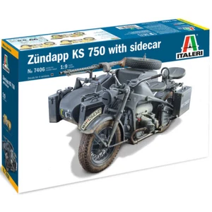 ITALERI 7406 Zundapp KS750 with Sidecar 1:9 Plastic Model Kit - Picture 1 of 1