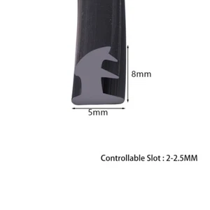 Rubber T-Shaped Door & Window Glass Sealing Strip, Tower Type Edge Protection - Picture 1 of 40
