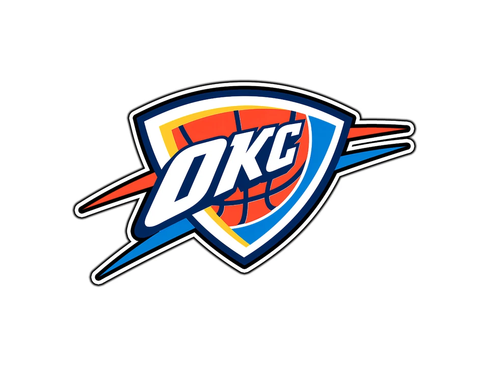 Oklahoma City Thunder Logo #1 Basketball Sticker Waterproof Vinyl Decal