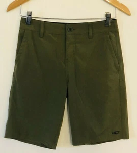 Oneill Hybrid Shorts Boys Size 26 Army Green MINTY - Picture 1 of 7