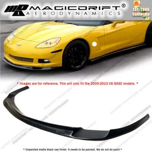 For 05-13 Chevy Corvette C6 BASE Models - ZR1 ZR Style Front Bumper Lip Splitter - Picture 1 of 6