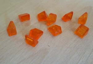 10 orange-durchsichtige Lego Schrägsteine (54200) (S777) - Bild 1 von 1