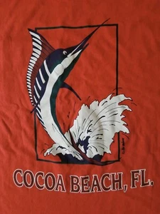 VINTAGE 90’S - COCOA BEACH FLORIDA GRAPHIC T-SHIRT - LARGE - RAR - Bild 1 von 5