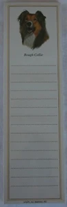 Rough Collie Dog Magnetic NOTEPAD Note List Pad - Picture 1 of 2