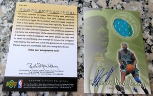 BARON DAVIS 2004 Ultimate Sweet Shot Jersey #1 Draft Pick SSP Auto 1/5 Warriors
